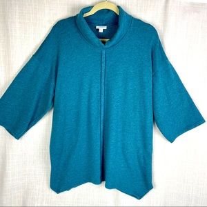 J Jill | 3/4 slv oversized sweatshirt top sz smB41